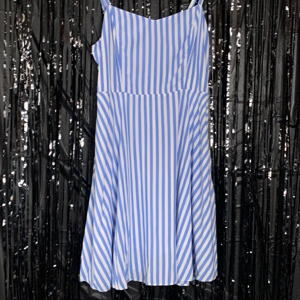Old Navy Blue and White Striped Dress